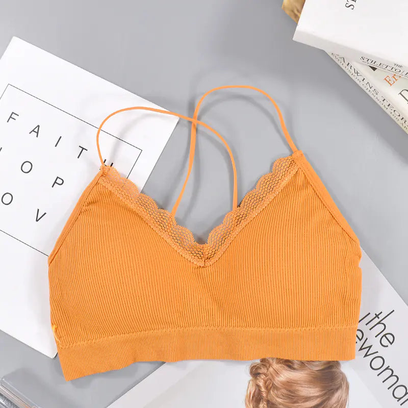 Thin Cross Back Yoga Sports Bra