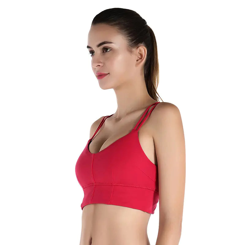 Cross-Back Sports Bra for Yoga and Fitness