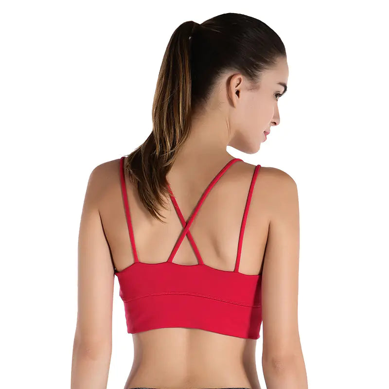 Cross-Back Sports Bra for Yoga and Fitness